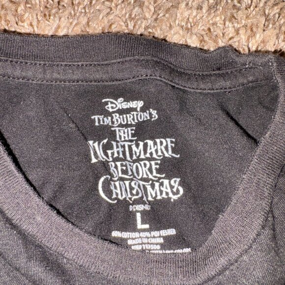 Disney The Nightmare Before Christmas T Shirt Black Kids Large Short Sleeve Jack - Picture 2 of 3